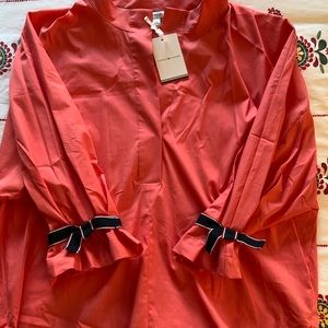 Long coral tunic top